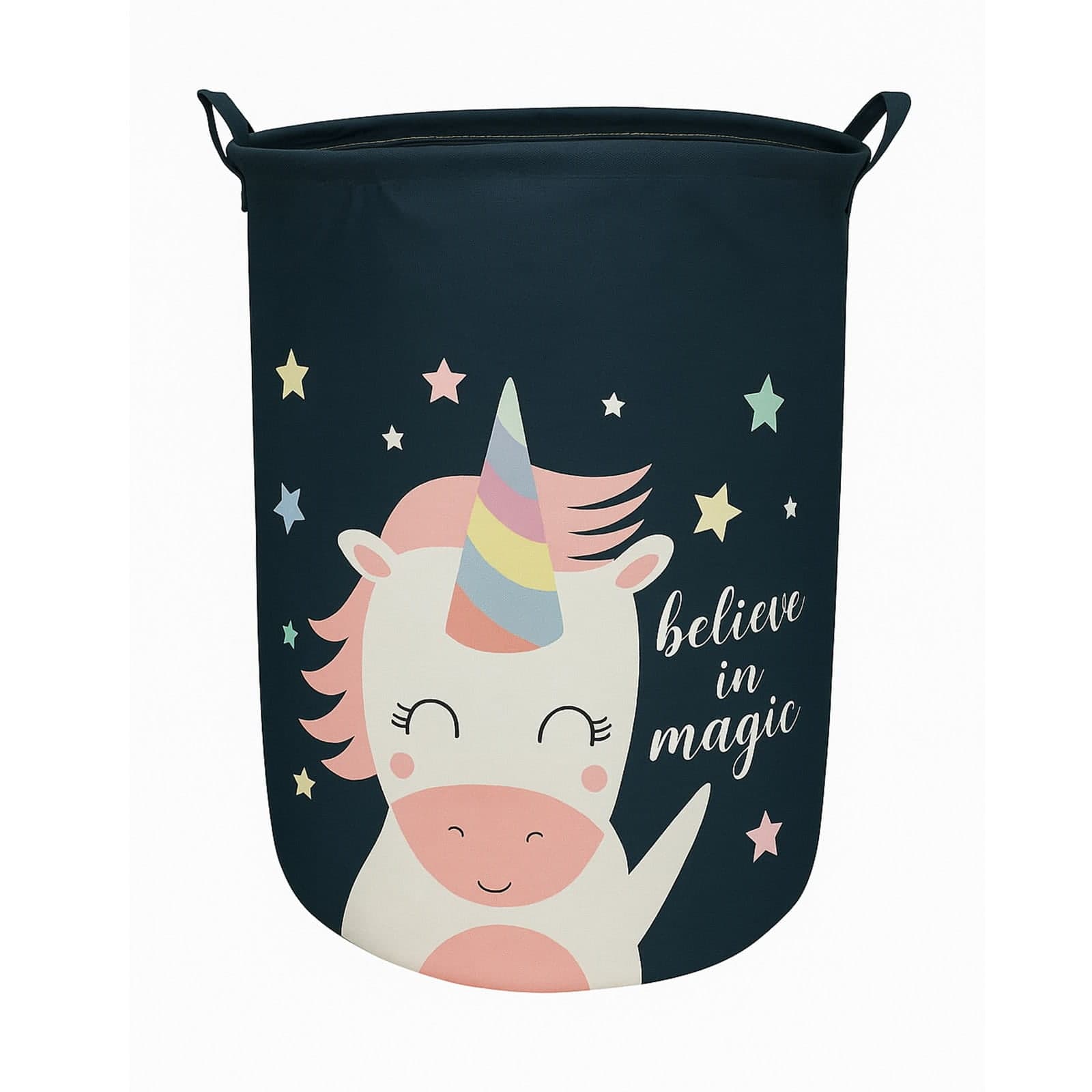 Kosz na zabawki Magic — składany pojemnik 40 × 40 × 50 cm ze wzorem: jednorożec