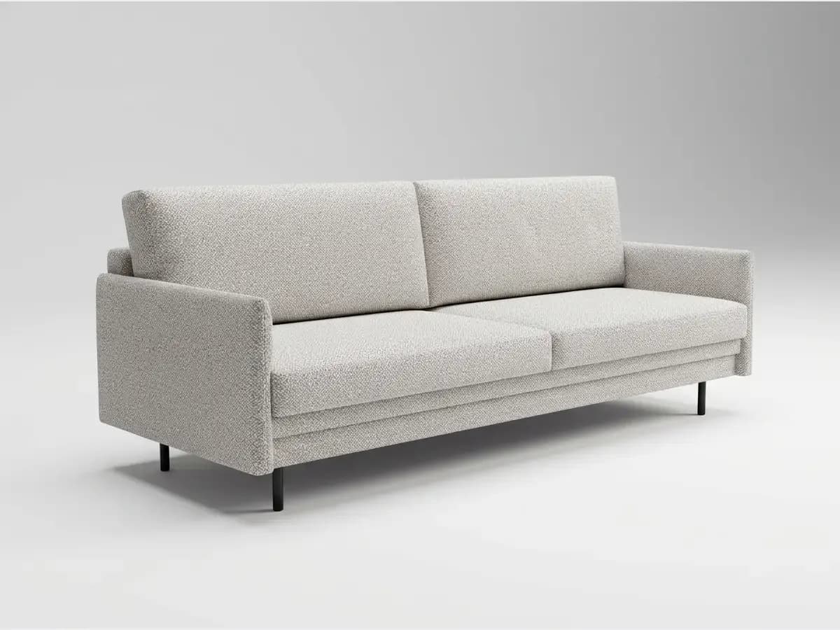 Sofa Kioto 3-osobowa rozkładana z pojemnikiem, salon minimalistyczny, AG Meble